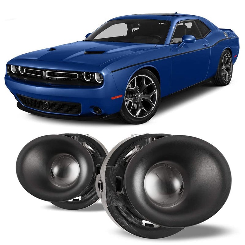 CPW Fog Lights Assembly Compatible with [2015 2016 2017 2018 2019 2020 Dodge Challenger] Replacement Fog Lights + Switch + Wiring Kit - Image 1